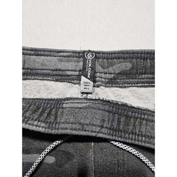 Volcom Mens Frickin Slim Jogger Pants SM Black/Grey Camo  Pockets Athletic - Picture 3 of 8